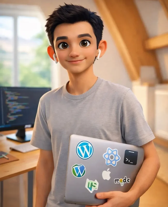 Young man with MacBook